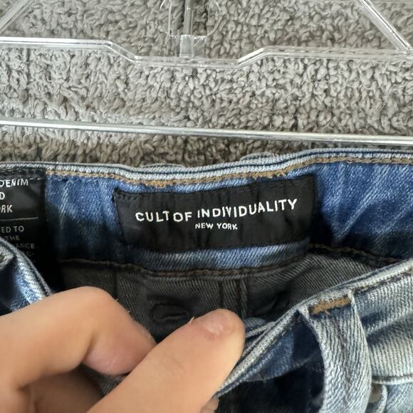 Cult of Individuality Jeans Men's 29x32 Punk Nomad Skinny Distressed Skater - Picture 5 of 12